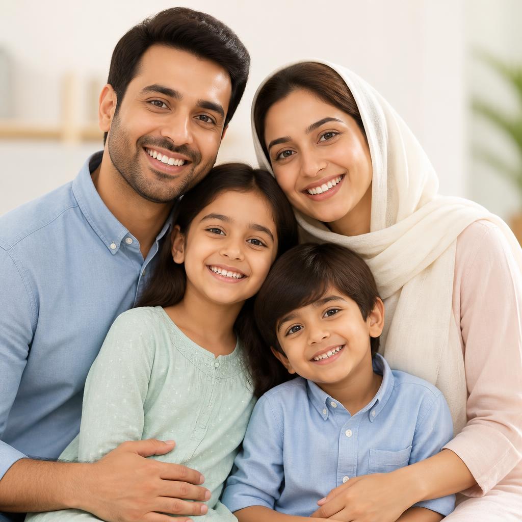 A family protected by the Tauheed Health card